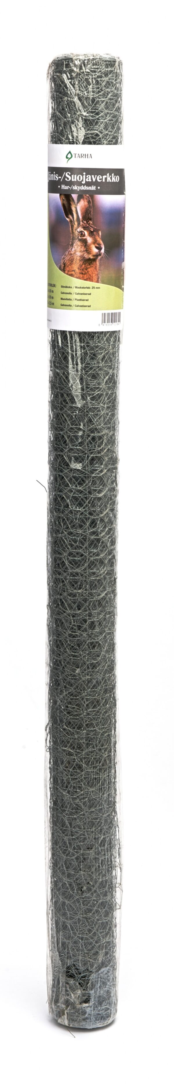 Suojaverkko jäniksiltä 1,5 x 2,5m metallilangan paksuus 0,9mm muovipäällysteinen