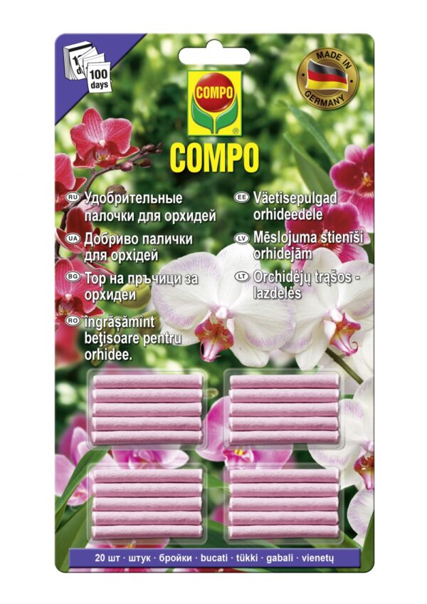 Orkidea lannoitepuikot Compo 20 kpl/lehdellä