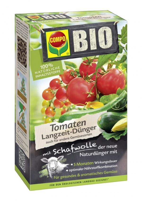 BIO pitkäaikainen tomaattilannoite sis. lampaanvillaa Compo 750g