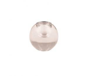 Antiikkikynttilänjalka lasinen pyöreä pallo 7,5 x 7,3cm